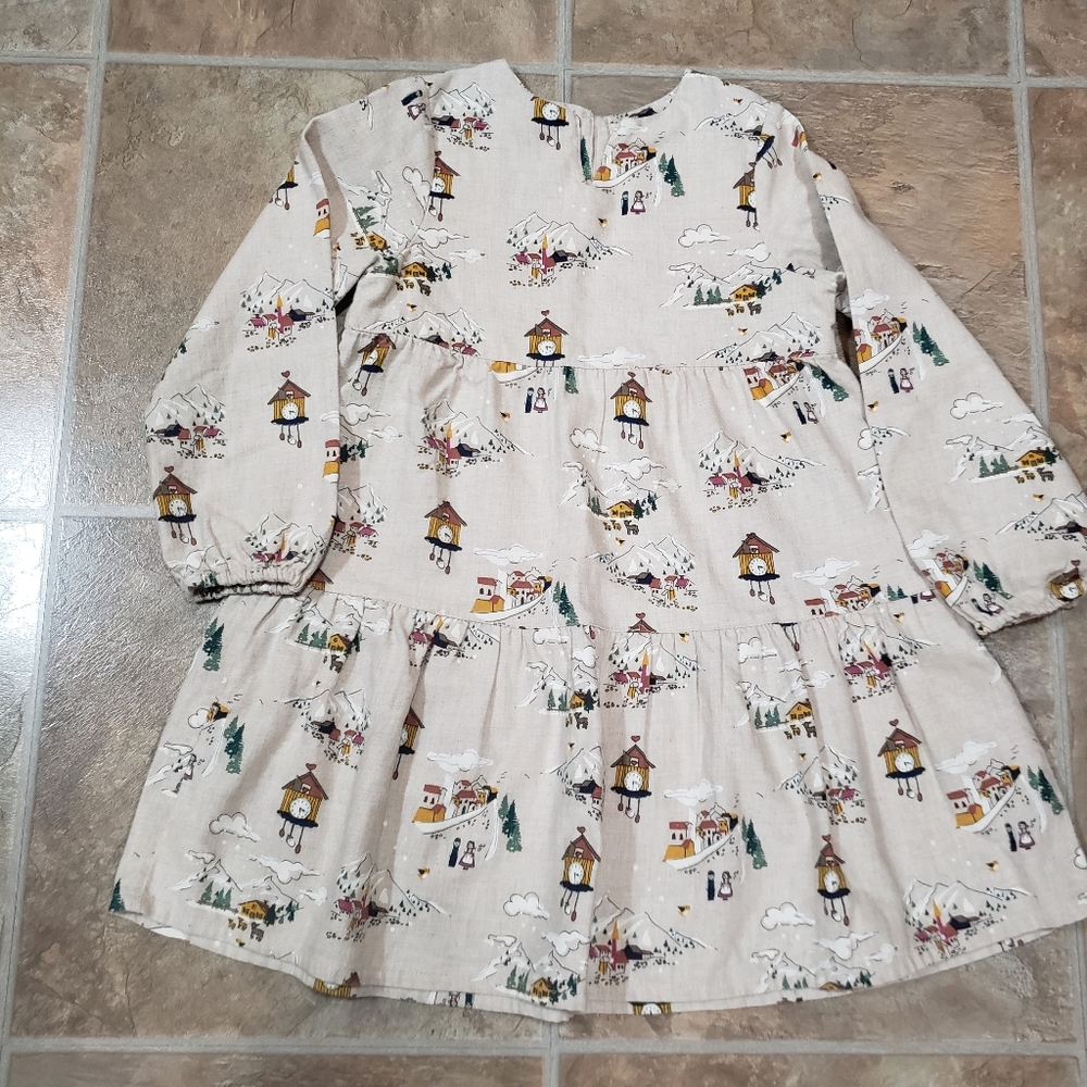ZY Girls Winter print dress